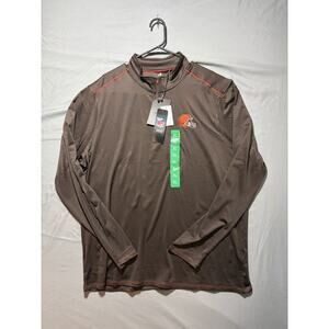 Antigua Mens NFL Team Cleveland Browns Pullover Quarter-Zip Pullover XL NEW